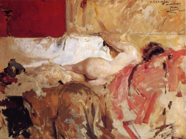 Bacchante by Joaquín Sorolla Oil Painting Reproductions