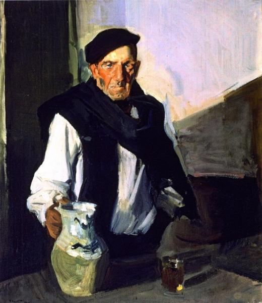 Basque Drinker by Joaquín Sorolla