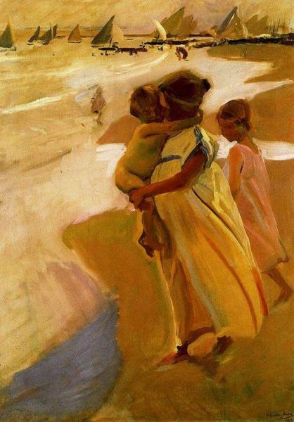 Bathing At Valencia by Joaquín Sorolla