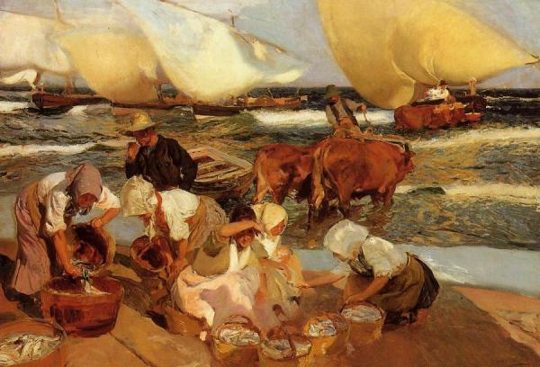 Beach At Valencia by Joaquín Sorolla