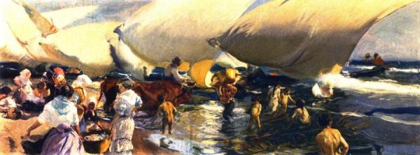 Beach At Valencia by Joaquín Sorolla