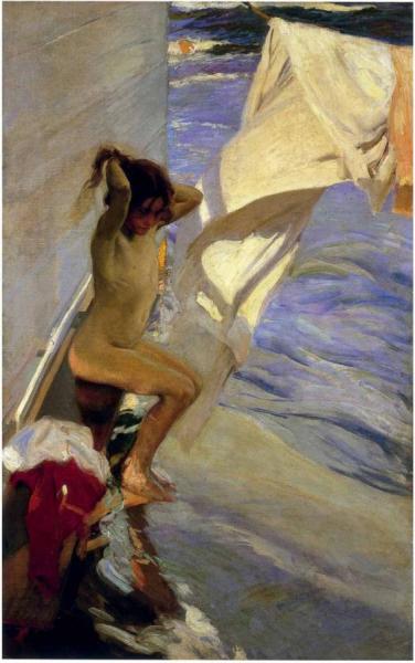 Before The Bath by Joaquín Sorolla