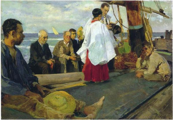 Blessing The Boat by Joaquín Sorolla
