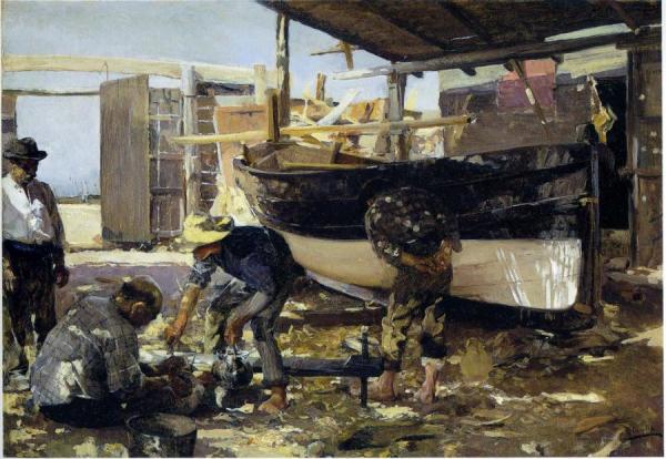 Boat Builders by Joaquín Sorolla