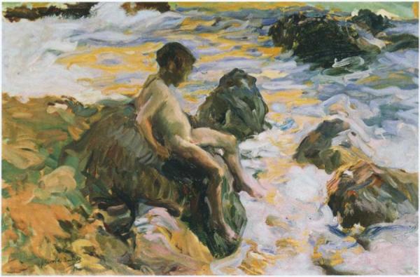 Boy In Sea Foam by Joaquín Sorolla