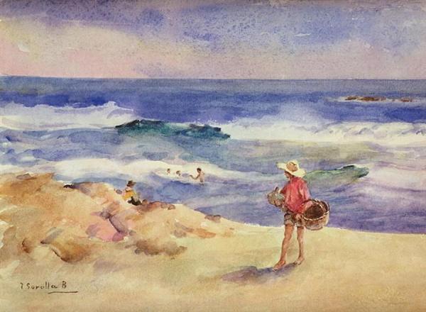 Boy On The Sand by Joaquín Sorolla