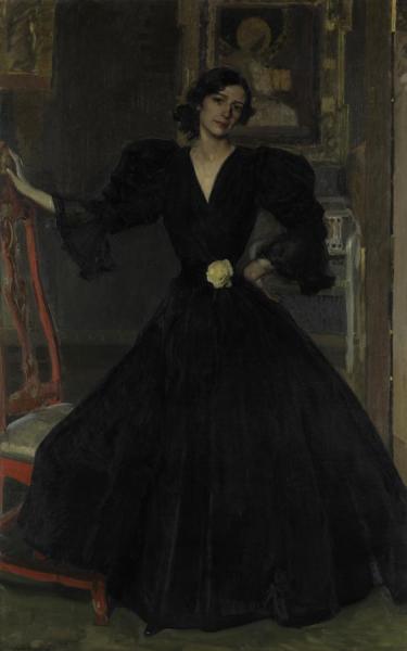 Clotilde In A Black Dress,1906 by Joaquín Sorolla