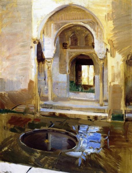 Courtyard Of Justice, The Alhambra, Granada by Joaquín Sorolla
