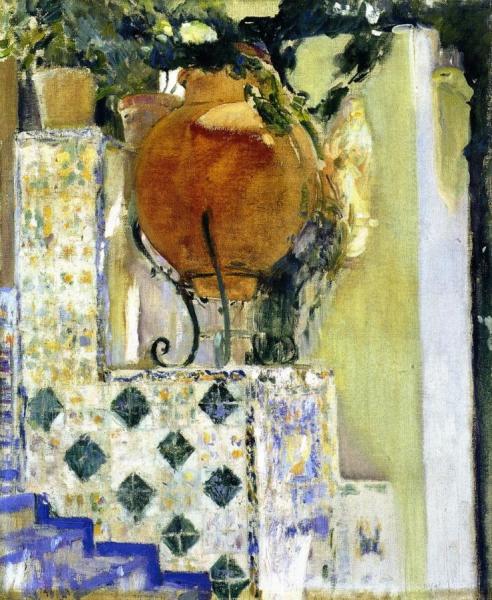 Joaquín Sorolla Detail Of The Garden Of The Sorolla House