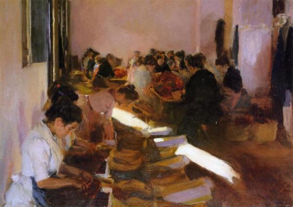 Encajonando Pasas, Javea by Joaquín Sorolla
