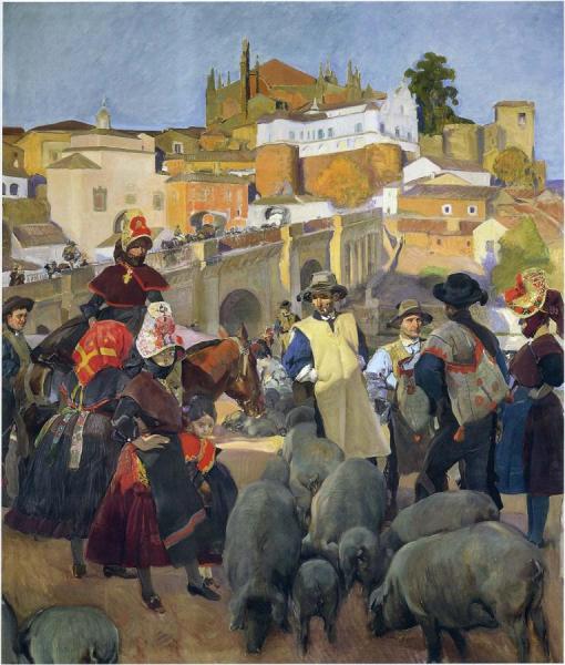 Extremadura, The Market by Joaquín Sorolla
