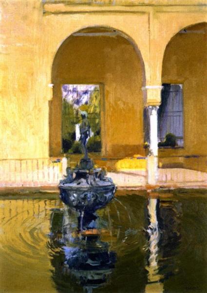 Fuente De Rey Moro, Alcázar De Sevilla by Joaquín Sorolla