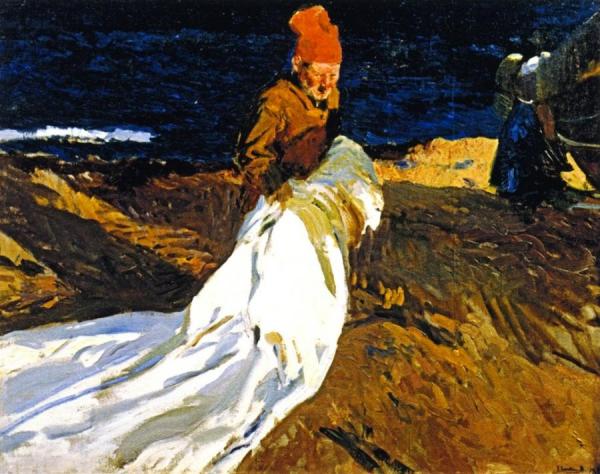 Gathering The Sail by Joaquín Sorolla