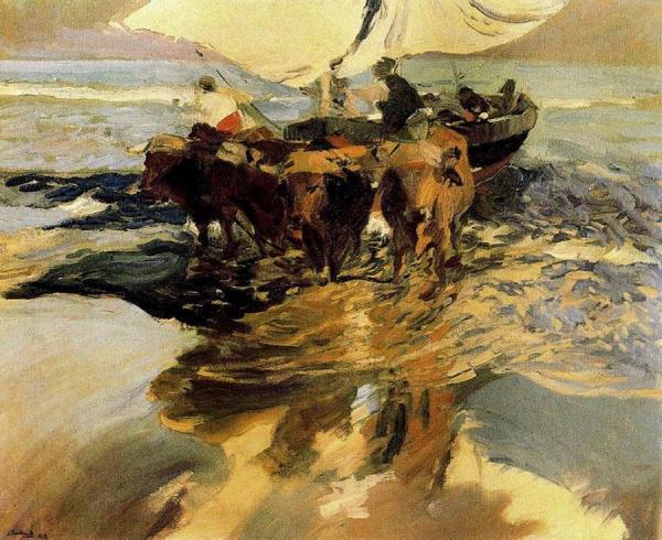 In Hope Of The Fishing by Joaquín Sorolla