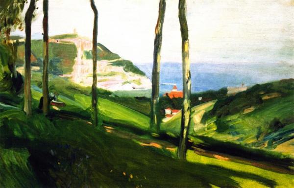 Landscape Of San Sebastian With Mount Igueldo by Joaquín Sorolla