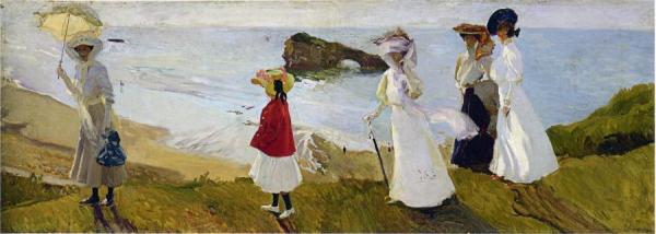 Lighthouse Walk At Biarritz by Joaquín Sorolla