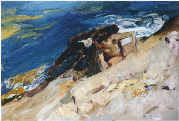 Looking For Crabs Among The Rocks, Javea by Joaquín Sorolla