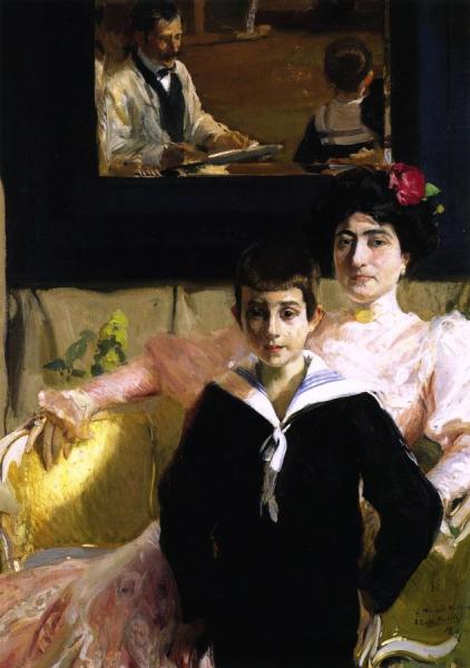 Lucrecia Arana With Her Son by Joaquín Sorolla