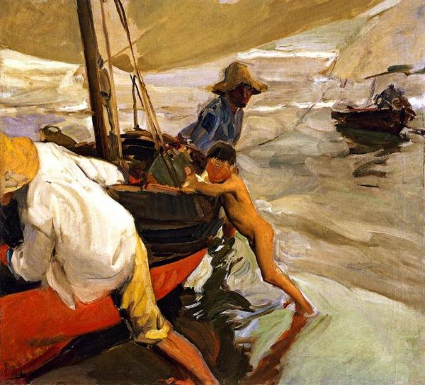 Morning Sun, Playa De Valencia by Joaquín Sorolla