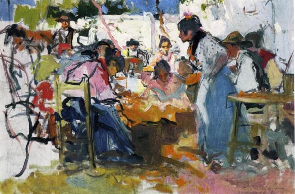 Net Menders In Valencia by Joaquín Sorolla