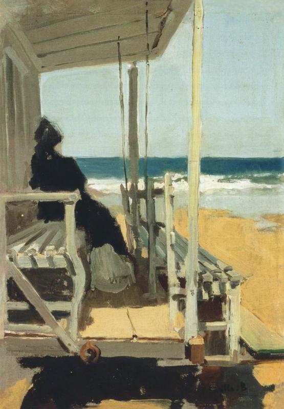On San Sebastian Beach by Joaquín Sorolla