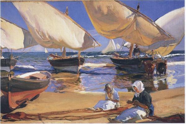 On The Beach At Valencia by Joaquín Sorolla