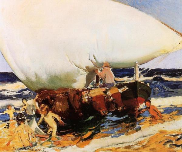 On The Beach, Valencia by Joaquín Sorolla
