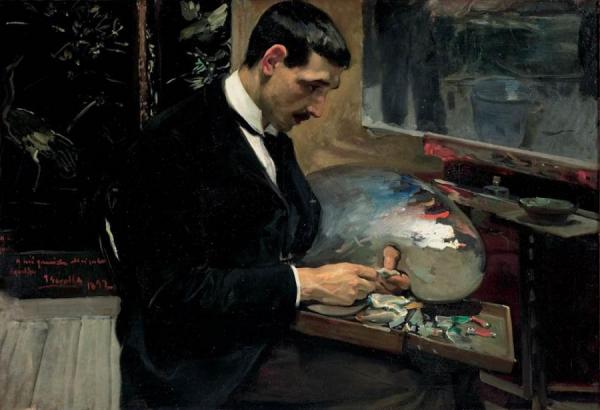 Portrait Of Agustin Otermin by Joaquín Sorolla