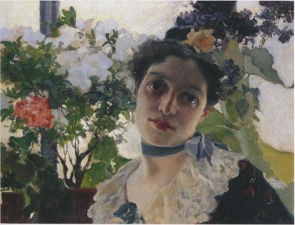 Portrait Of Clothilde by Joaquín Sorolla