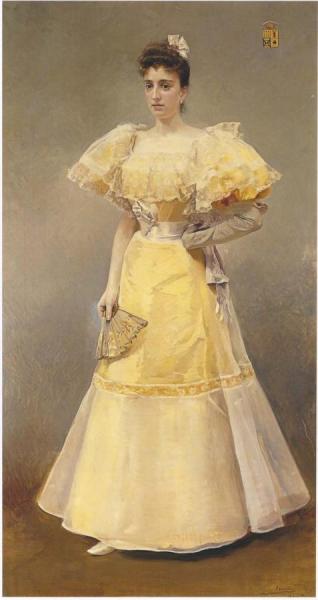 Portrait Of Countess Of Santiago by Joaquín Sorolla