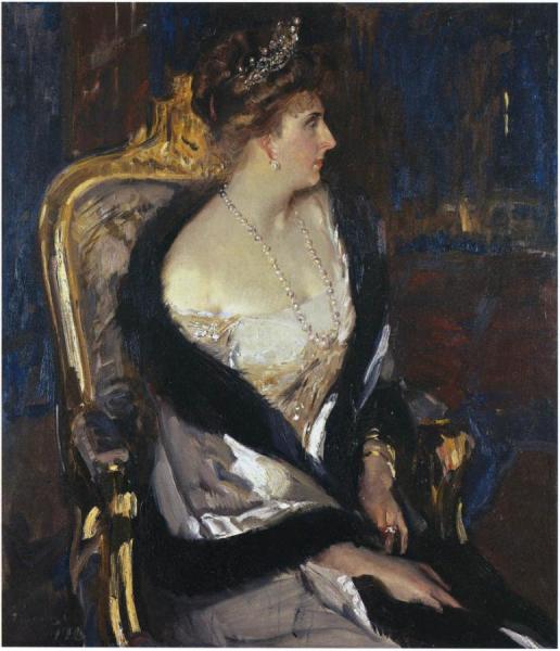 Queen Victoria Eugenia Of Spain by Joaquín Sorolla