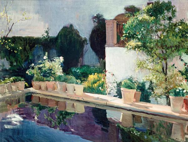 Reservoir, Alcázar Of Seville by Joaquín Sorolla