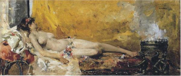 Resting Bacchante by Joaquín Sorolla