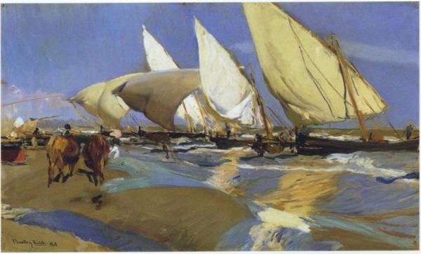Return From Fishing by Joaquín Sorolla