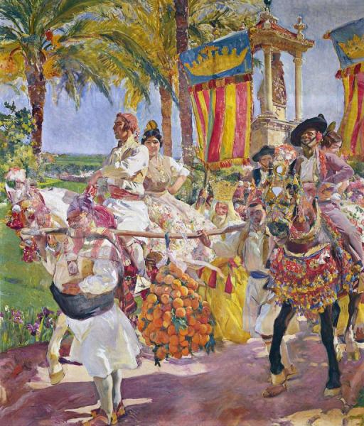 Riding En Croupe, Valencia by Joaquín Sorolla