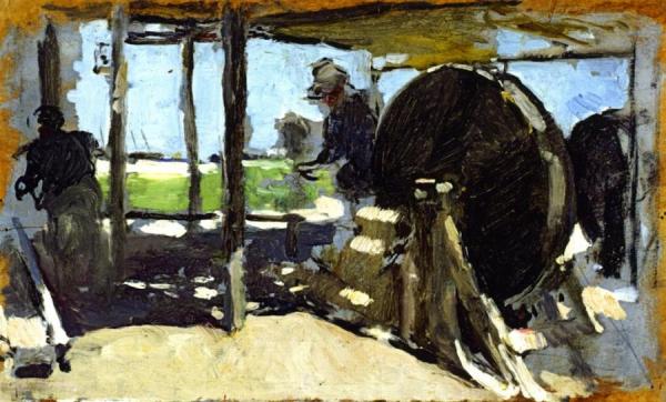 Rope Makers, Valencia (sketch) by Joaquín Sorolla