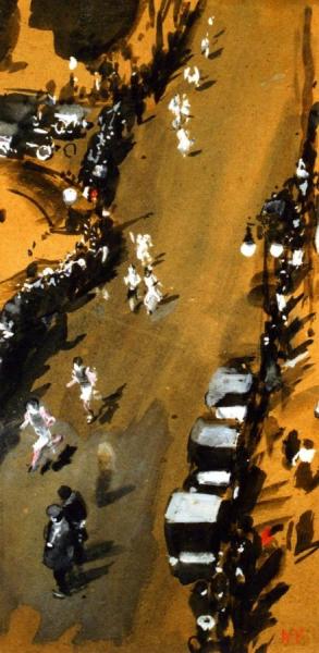 Running The Marathon, New York by Joaquín Sorolla