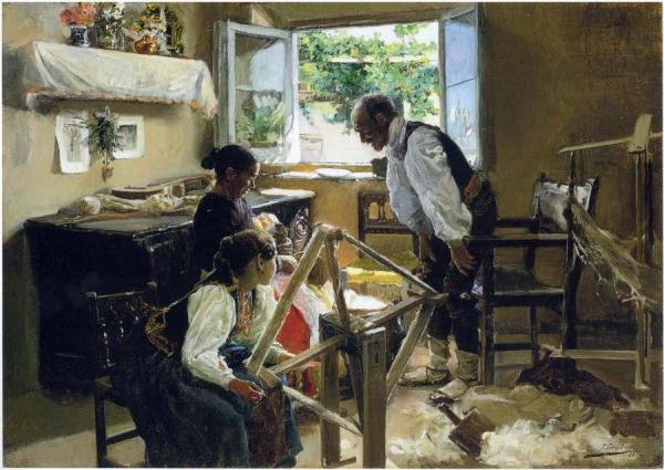 Segovia Family, The Suckling Child by Joaquín Sorolla
