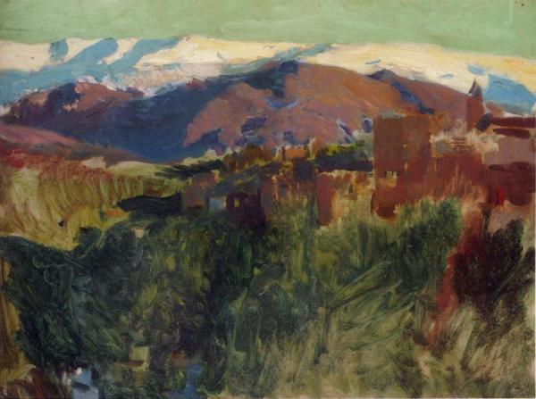 Joaquín Sorolla Sierra Nevada From The Alhambra, Grenada
