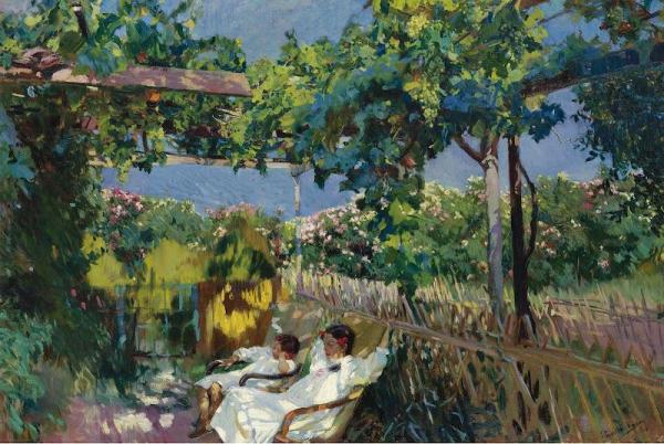 Siesta In The Garden by Joaquín Sorolla