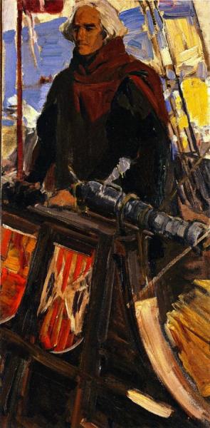 Study For The Departure Of Christopher Columbus From The Port Of Palos On The 3 August, 1492 by Joaquín Sorolla