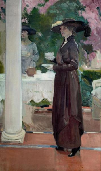 Taking Tea by Joaquín Sorolla