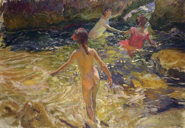 The Bath, Javea by Joaquín Sorolla
