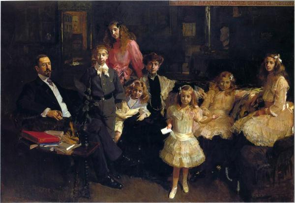 The Family Of Rafael Errazuriz by Joaquín Sorolla
