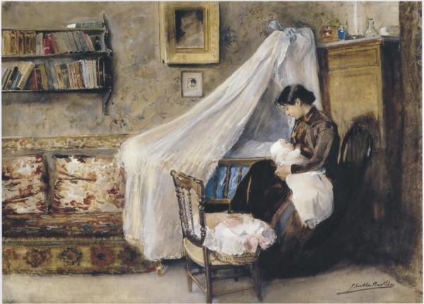 The First Child by Joaquín Sorolla
