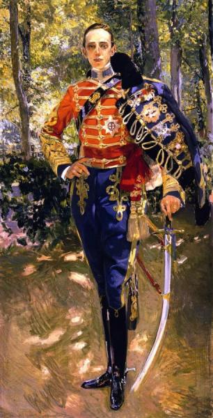 The King Alfonso Xiii In A Hussar's Uniform by Joaquín Sorolla Oil Painting Reproductions