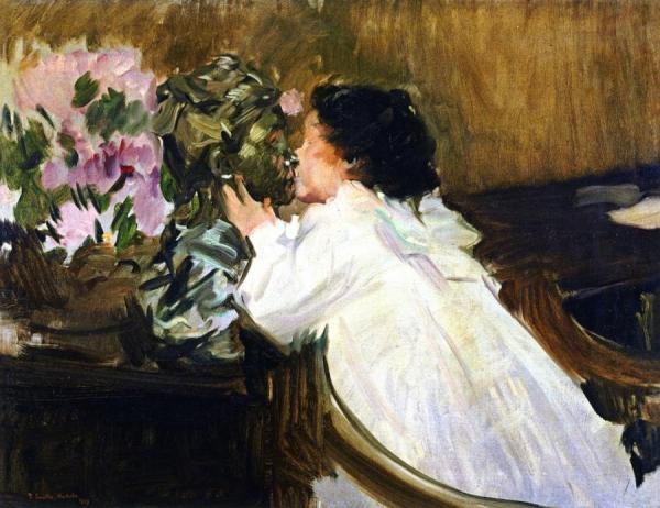 The Kiss by Joaquín Sorolla