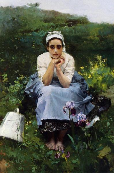 The Milkmaid by Joaquín Sorolla