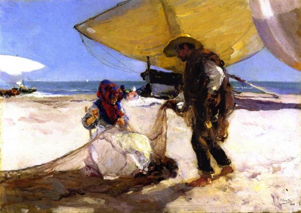 The Net by Joaquín Sorolla