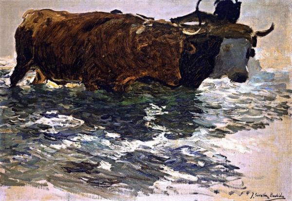 The Return From Fishing (study) by Joaquín Sorolla